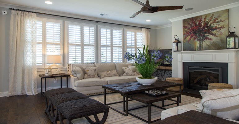 Plantation Shutters in Philadelphia Living Room